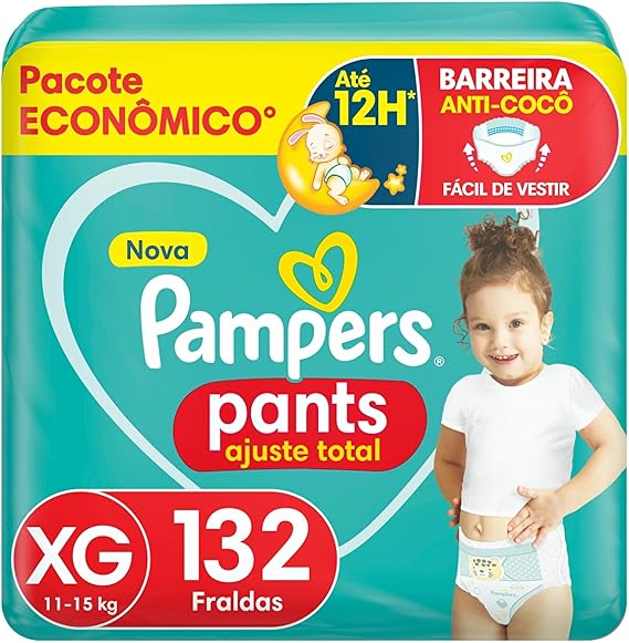 Pampers Ajuste Total Fralda XG 132 unidades